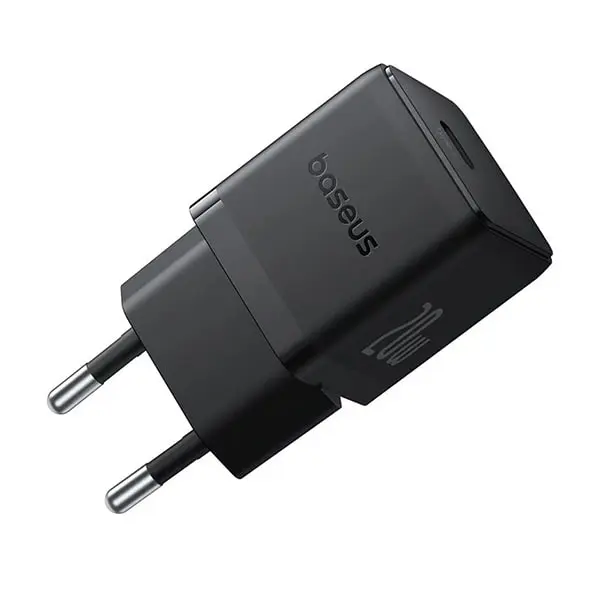 Încărcător rețea Baseus Palm 20W negru USB-C + cablu 1m
