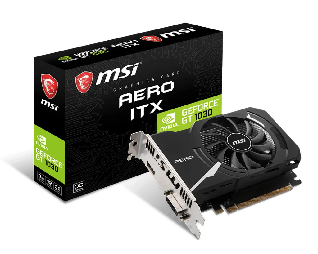 Placă video MSI GeForce GT 1030 AERO ITX 2GD4 OC