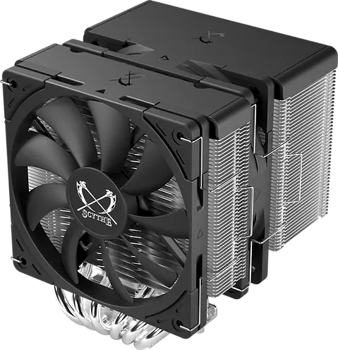 Cooler Scythe „FUMA 3”, skt. universal, racire cu aer, ventilator 120 mm x 2, 1500 rpm, inaltime cooler 154mm, 6 heatpipe, „SCFM-3000” (timbru verde 2.00 lei)