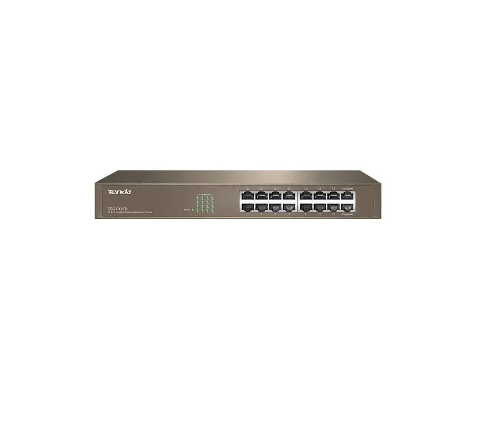 Switch Tenda TEG1016D 16 porturi Gigabit rackabil