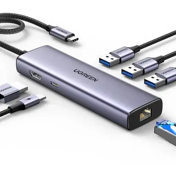 Docking station Ugreen CM512 15598 USB-C gri