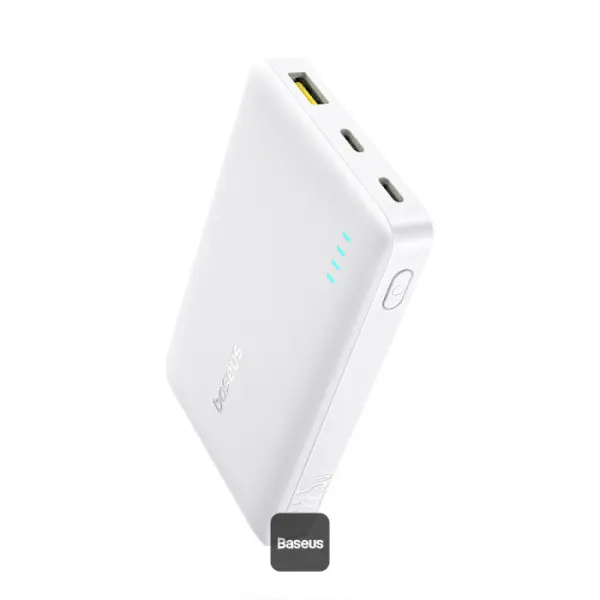 POWER BANK Baseus EnerFill FP21, 10000mAh, 22.5W, 2 x USB Type-C, 1 x USB, include cablu USB Type-C la USB Type-C, alb, „P1008210D213-00” (timbru verde 0.98 lei) – 6932172690328