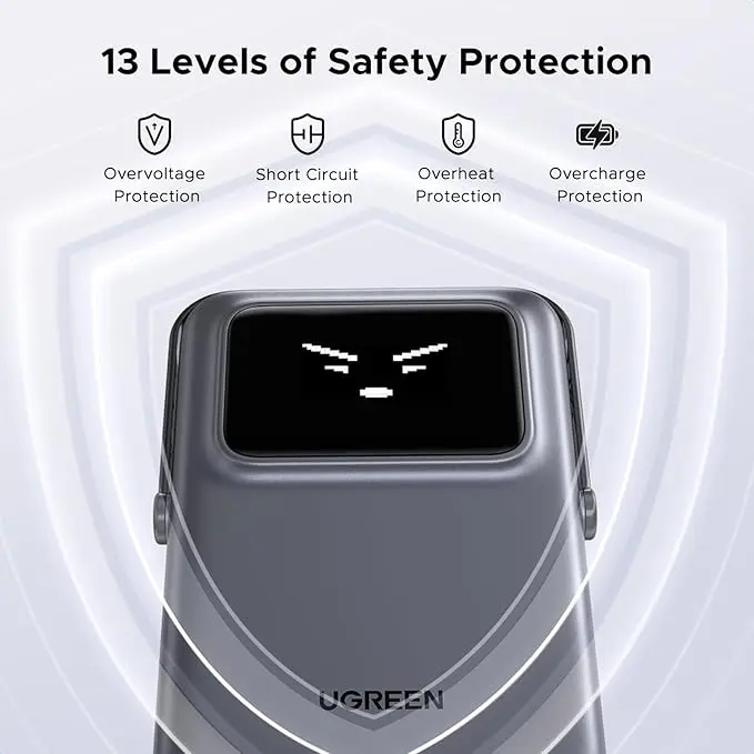 Power bank Ugreen PB764 10000mAh Qi2 15W magnetic 20W USB-C gri