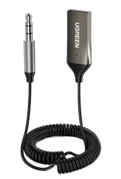 ADAPTOR Bluetooth Jack 3.5 Ugreen, „CM309” alimentare USB, microfon inclus, convertor audio wireless, versiune bluetooth 5.0, negru „70601” (timbru verde 0.18 lei) – 6957303876013