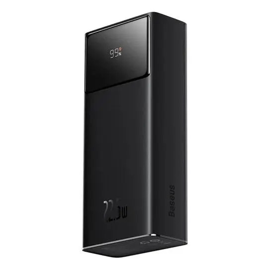 POWER BANK Baseus EnerFill FP41, 2 x USB Type-C, 2 x USB, 1 x micro USB, include cablu USB Type-C la USB Type-C 20V/3A 30cm, capacitate 30000mAh 22.5W, negru „E0027K00” (timbru verde 0.98 lei) – 6932172691844
