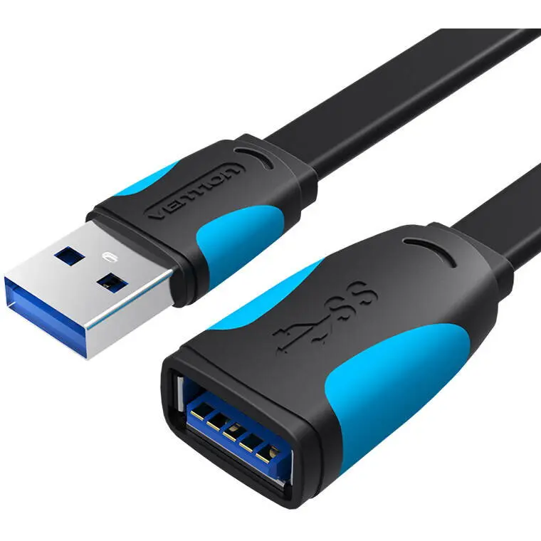 Cablu prelungitor Vention, USB 3.0 (T) la USB 3.0 (M), 2m, 5 Gbps, , PVC, negru, „VAS-A13-B200” (timbru verde 0.08 lei) -6922794719392