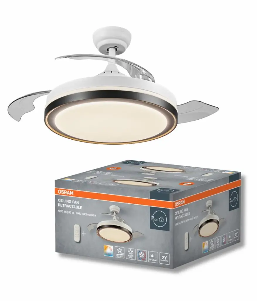 CEILING FAN RETRACTABLE 1070 66W WTOSRAM