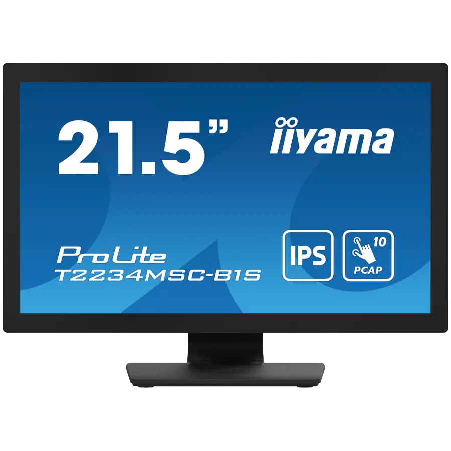 IIYAMA Monitor LED T2234MSC-B1S 22″ Full HD 10pt touchscreen featuring IPS 350 cd/m2 1000:1 8ms projective capacitive VGA HDMI DP „T2234MSC-B1S” (timbru verde 7 lei)