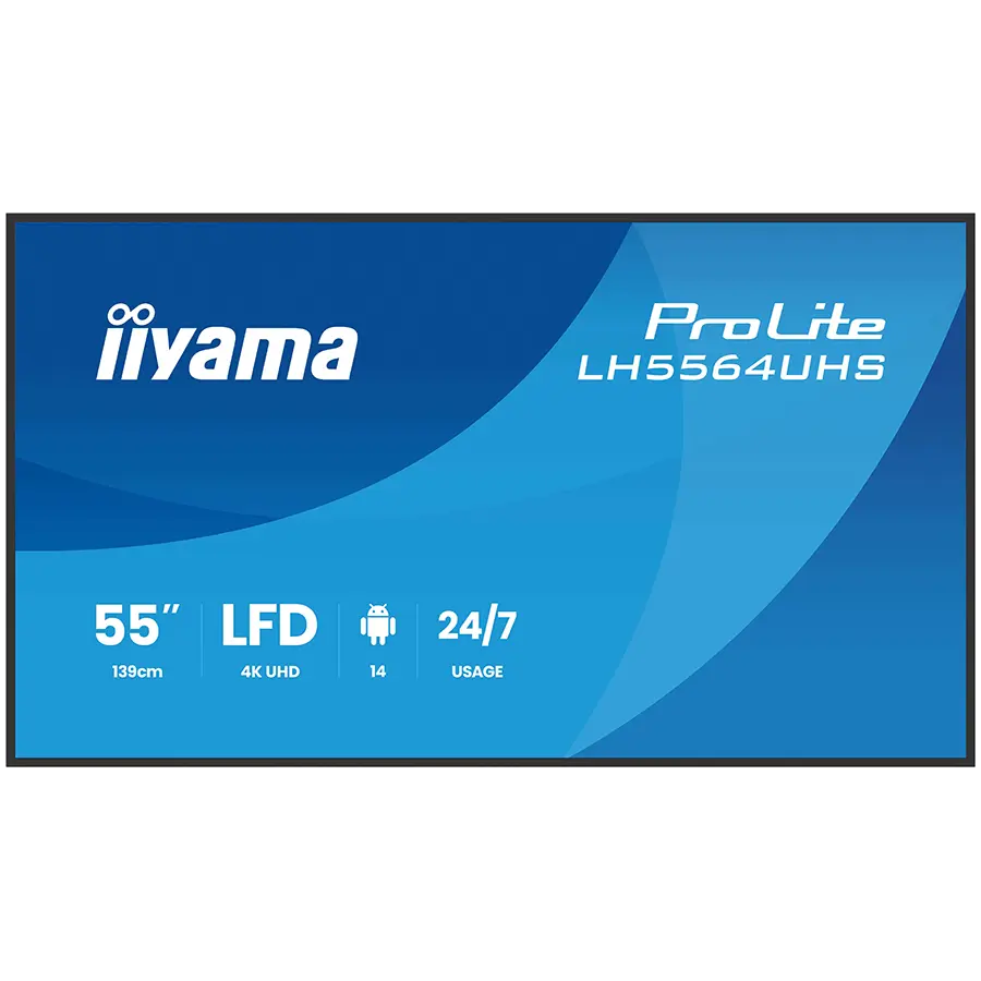 Display digital Iiyama LH5564UHS-B1AG 55 inch 4K Android 14