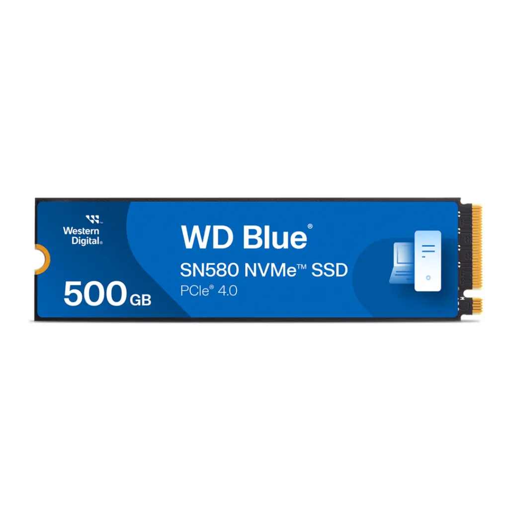 SSD WD Blue SN580 500GB M.2 2280 PCIe Gen4 x4 NVMe TLC, Read/Write: 4000/3600 MBps, IOPS 450K/750K, TBW: 300 „WDS500G3B0E-00CHF0”