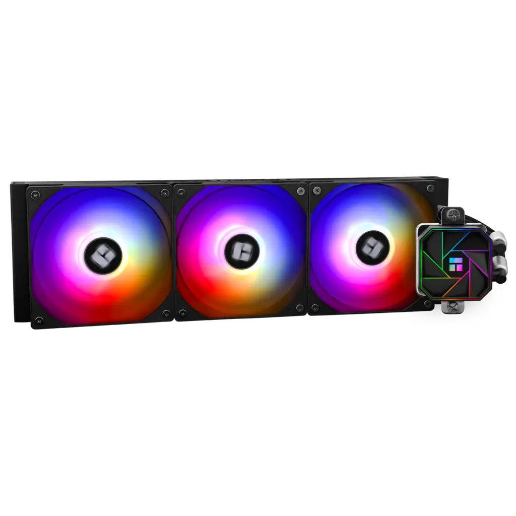 COOLER Thermalright „Aqua Elite 360 Black Argb V3”, skt. LGA1851, LGA 1700, AM4, AM5, racire cu lichid, 3 x 120mm, 1500 RPM, ARGB adresabil, negru „Aqua Elite 360 Black Argb V3” (timbru verde 4.00 lei)