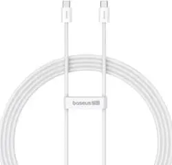 CABLU alimentare si date Baseus Superior, Fast Charging Data Cable pt. smartphone, USB Type-C la USB Type-C 100W, 1m, alb „P10365200211-03” (timbru verde 0.08 lei) – 6932172649197