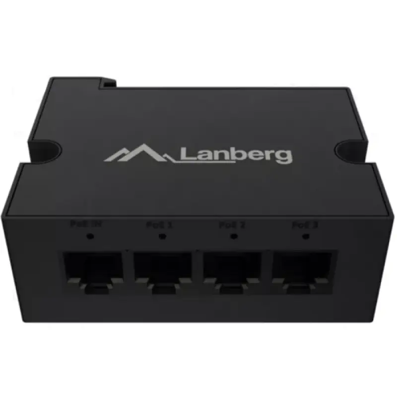 Switch PoE Lanberg DIN-FE4-AT-30W 1IN 3OUT