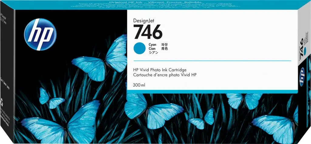 Cartuș HP 746 P2V80A Cyan 300 ml DesignJet