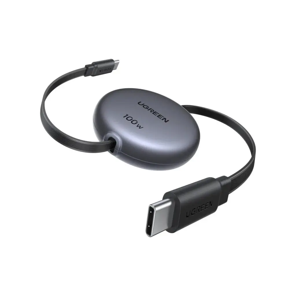Cablu Ugreen 65905 USB-C retractabil 100W 1m gri L531
