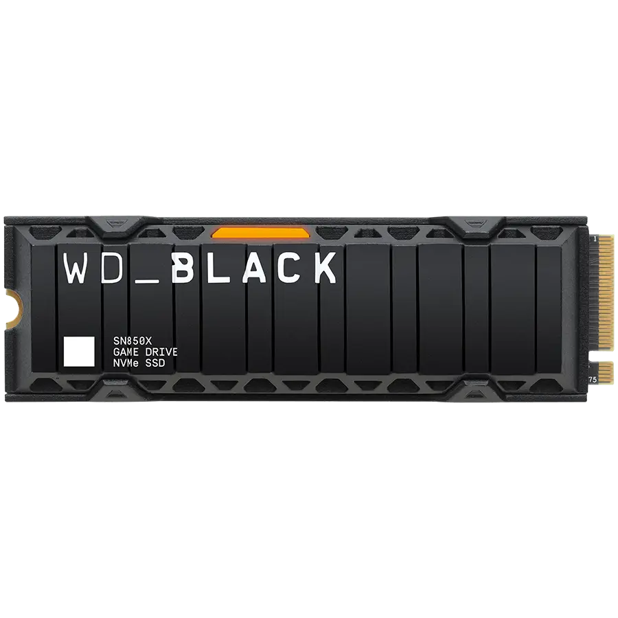 SSD WD Black SN850X HeatSink 2TB M.2 2280 PCIe Gen4 x4 NVMe, Read/Write: 7300/6600 MBps, IOPS 1200K/1100K, TBW: 1200, „WDS200T2XHE”