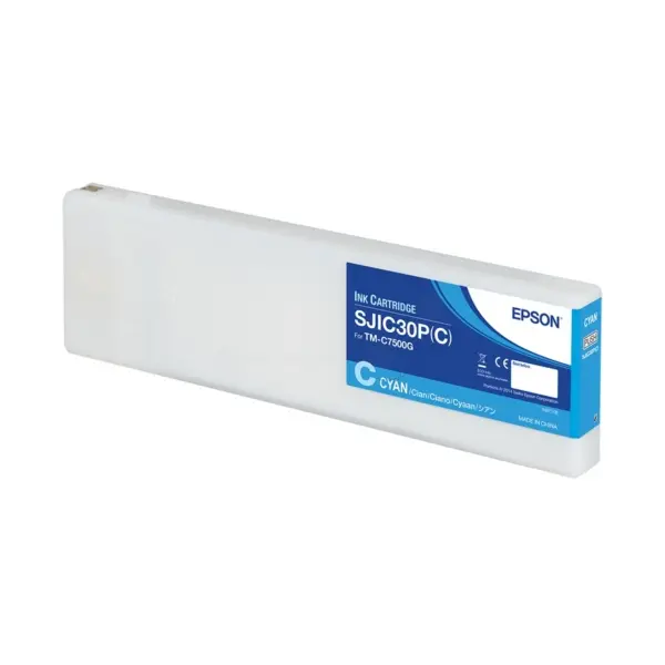 Cartus Cerneala Original Epson Cyan, SJIC30P, pentru TM-C7500G, 294.3ml, (timbru verde 1.2 lei), „C33S020640”