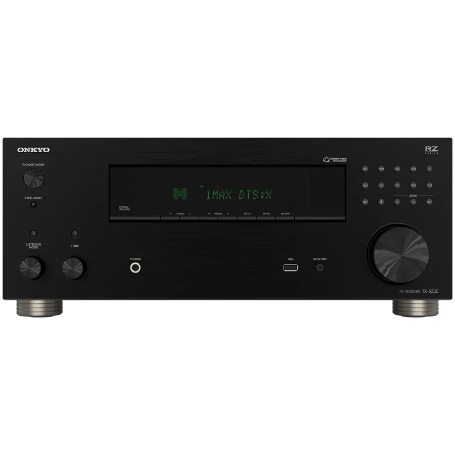 Onkyo TX-RZ30 9.2 -Channel AV Receiver, 170 W/Ch / 6ohms, Dirac Live, THX® Certified, DTS:X, 8K/4K Ultra HD, Works with Sonos, Black