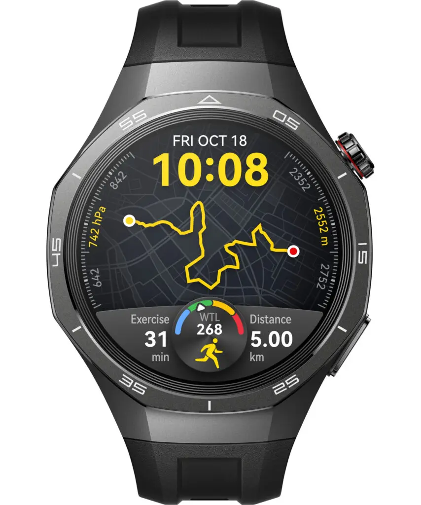 Smartwatch Huawei WATCH GT 5 Pro 46 mm titan curea neagră