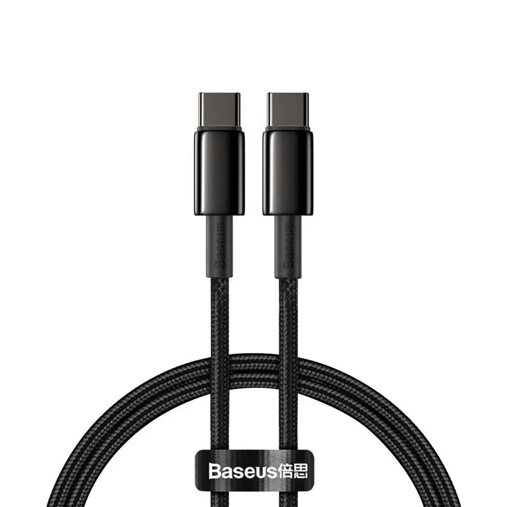 Cablu Baseus Tungsten Gold CATWJ-A01 USB-C 100W 2m