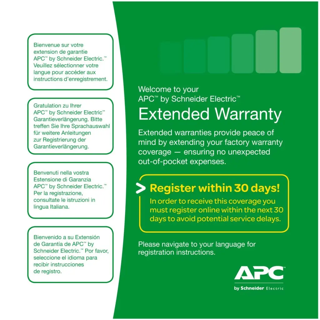 Extensie garantie APC 3 ani pentru produs nou valabila pentruSMC1000I-2U, SMT750I/750RMI2U/1000I, SMX750I/1000I „WBEXTWAR3YR-SP-02”