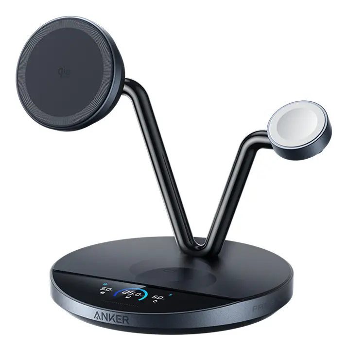 Incarcator wireless Anker Prime B25X7G11 3-in-1 MagGo negru