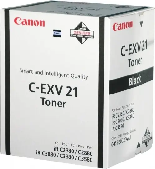 Toner Original Canon Black, EXV21BK, pentru IR C2380I|IR C2880|IR C2880I|IR C3080|IR C3080I|IR C3380|IR C3380I|IR C3580|IR C3580, 26K,NOPP, „CF0452B002AA”