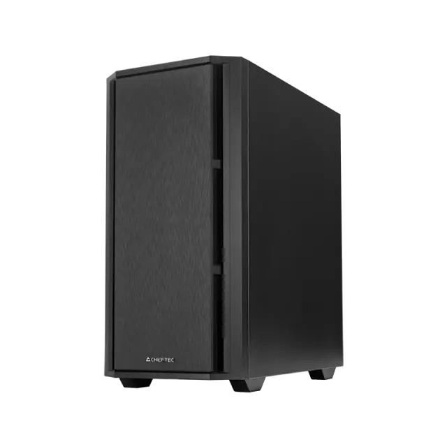 Chieftec „Pro Mini”, mini tower, office, fara sursa, suporta 8xfan, USB 3.2 gen1 x 1, USB 2.0 x 1, USB Type-C, audio+mic, 4 sloturi expansiune, negru, „AZ-01B-OP” (timbru verde 0.08lei)