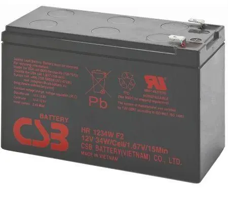 Baterie UPS CSB HR1234WF2 12V 9Ah borne F2 VRLA