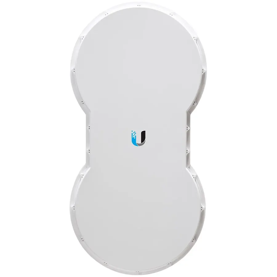 UBIQUITI airFiber 5 High-Band; 5 GHz, high-band 100+ km link range; 1.2+ Gbps throughput; Separate integrated TX and RX antennas; Integrated GPS sync; 1+ Mpps processing.