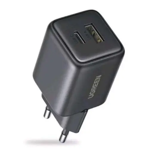 Încărcător rețea Ugreen X514 20W GaN USB-C și USB negru 65737