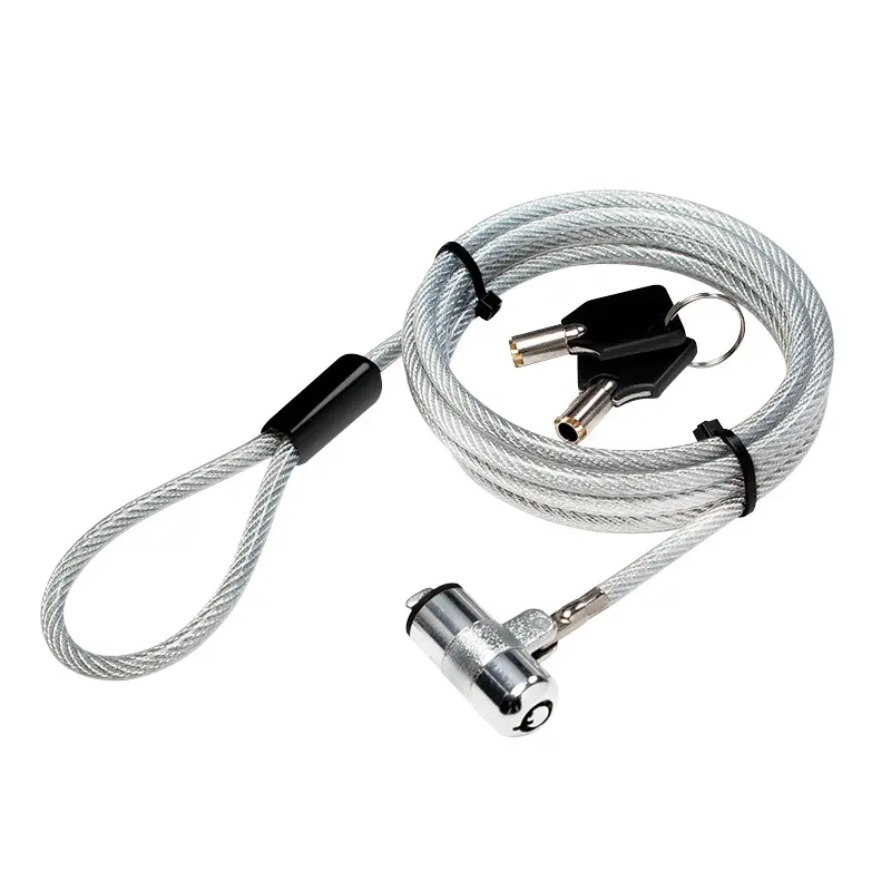 CABLU securitate LOGILINK pt. notebook, slot standard, 2 chei standard, 1.8m, cablu otel ultra-slim, permite pivotare si rotire cablu, „NBS009” (timbru verde 0.8 lei)