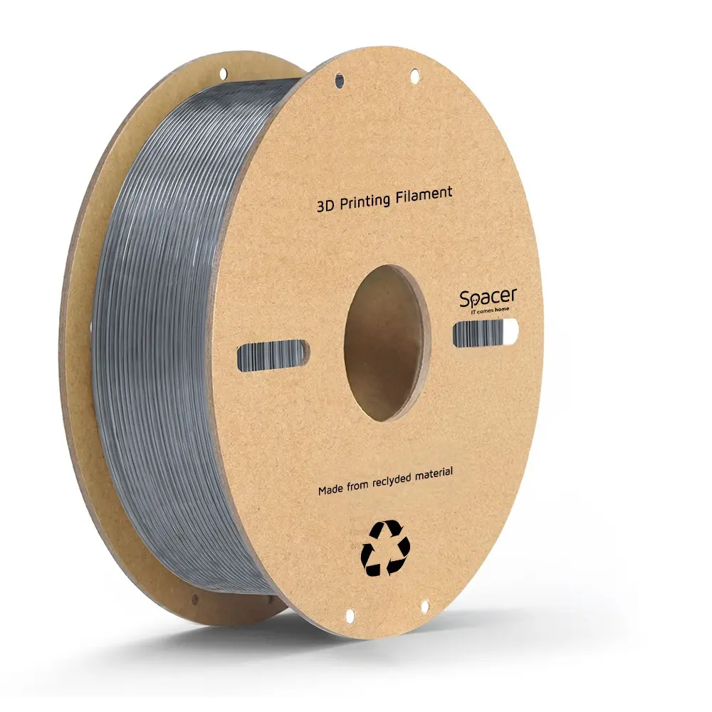 FILAMENT Spacer pt. imprimanta 3D – PETG, 1.75mm diamentru, 1Kg / bobina, topire 225-255 grC, transparent, „SPPF-3DP-PETG1.75-01-TR”