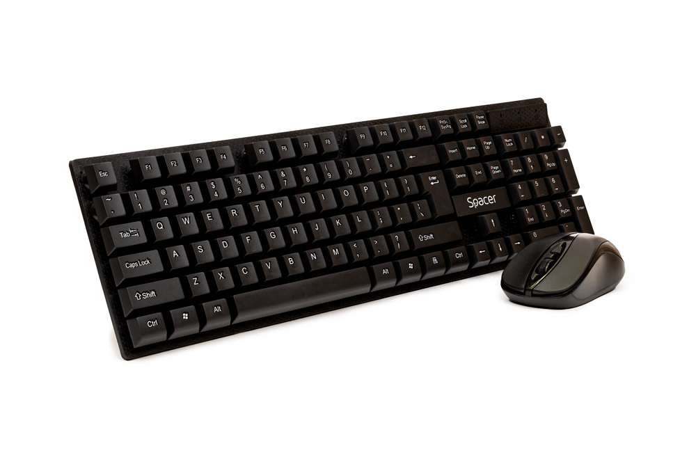 Kit Wireless Tastatura Mouse Spacer SPDS-1100, Negru
