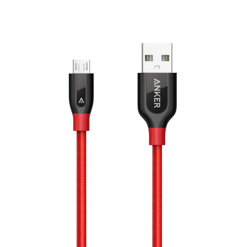 Cablu premium Anker PowerLine+, microUSB, 1 m, red