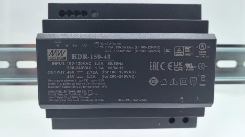 Sursa alimentare 48V DC, 3.2A, 150W, montaj sina DIN – HIKVISION DS-KAW150-4N