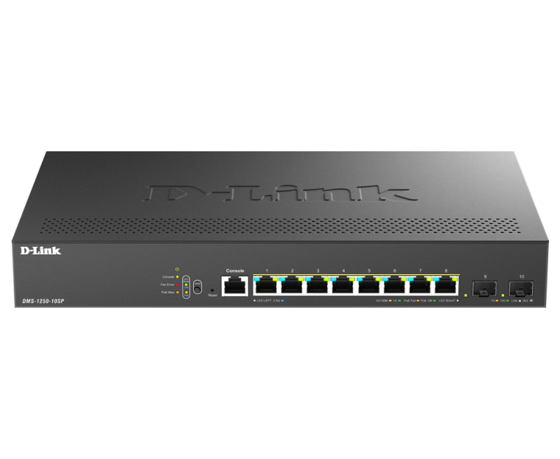 Switch DLink DMS-1250-10SP, 8 porturi, PoE 1 Switch DLink DMS-1250-10SP, 8 porturi, PoE