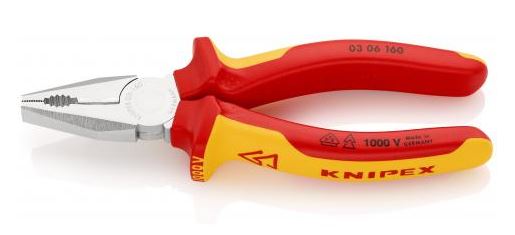 Cleste combinat/patent Knipex 160 mm VDE 3 Cleste combinat/patent Knipex 160 mm VDE - imagine 3