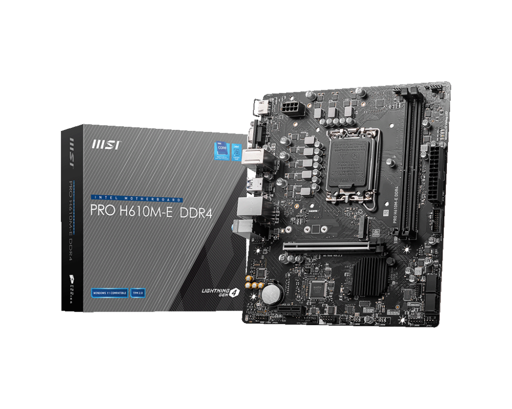 Placa de baza MSI PRO H610M-E, Socket LGA1700, DDR5, PCI-E 4.0