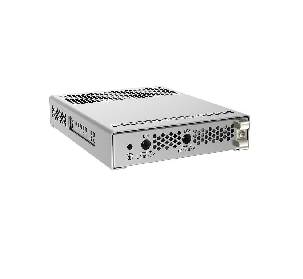 Switch neadministrat MikroTik CRS305-1G-4S+IN, 4 sloturi SFP+, Gigabit Ethernet, carcasa metalica
