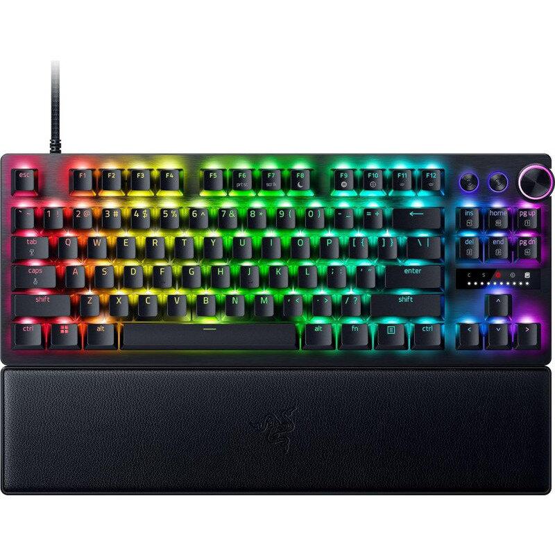 Tastatura Gaming Razer BlackWidow V4 Pro 75% ISO, wireless-bluetooth-cu fir, layout US, Negru