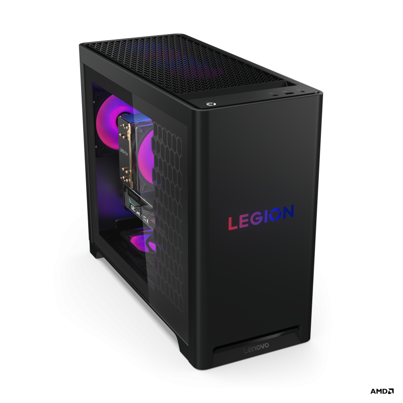 Sistem Desktop PC Gaming Lenovo Legion T5 30AGB10 cu procesor AMD Ryzen™ 7 7700X pana la 5.40 GHz, 16GB DDR5 RAM, 1TB SSD, NVIDIA® GeForce RTX™ 4060 8GB GDDR6, No OS, Eclipse Black, 3y on-site Premium Care