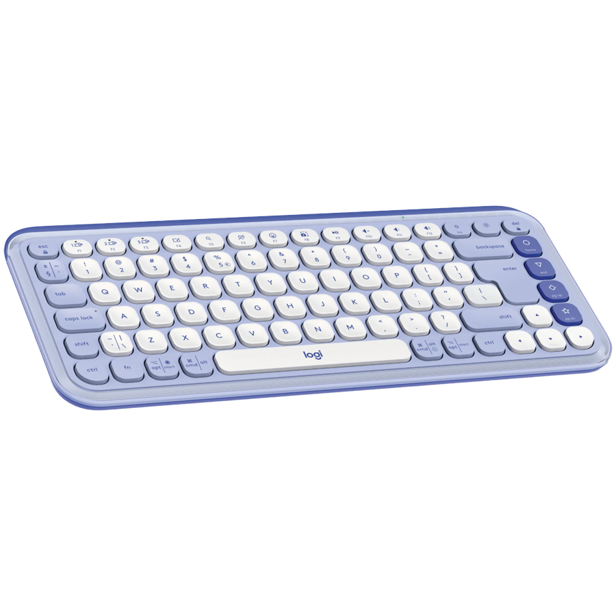 Tastatura Wireless Logitech POP ICON KEYS, Bluetooth, 3 Way Easy-Switch, Lilac 5 Tastatura Wireless Logitech POP ICON KEYS, Bluetooth, 3 Way Easy-Switch, Lilac - imagine 5