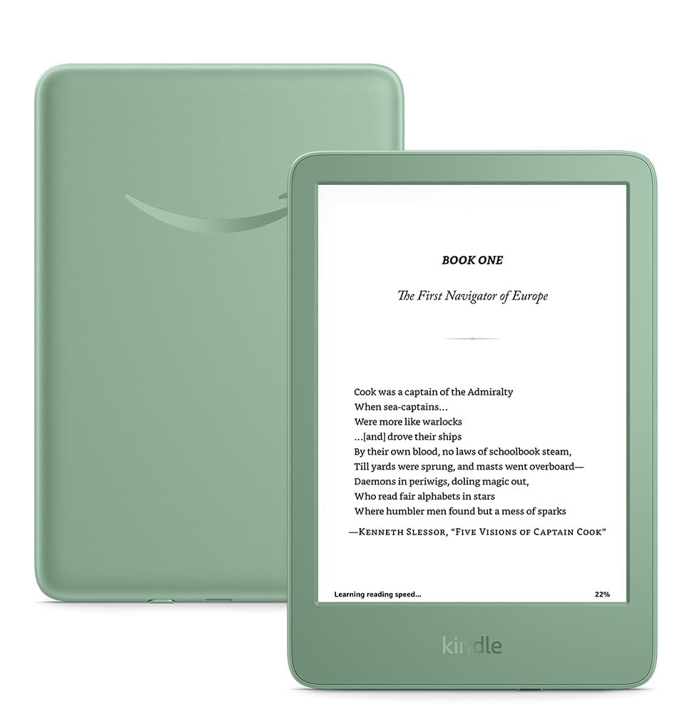 eBook Reader Amazon Kindle 2024 (11th Gen), 16 GB, Display 6″, Wi-Fi, USB-C, cu Reclame, Verde