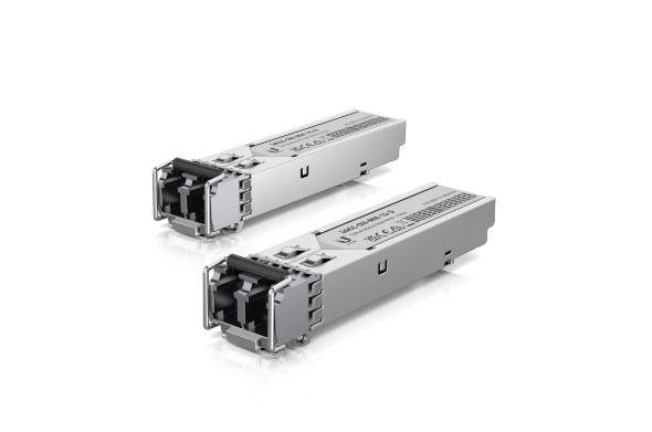 Set 2 module optice SFP+, Ubiquiti, UACC-OM-MM-1G-D-2, Argintiu