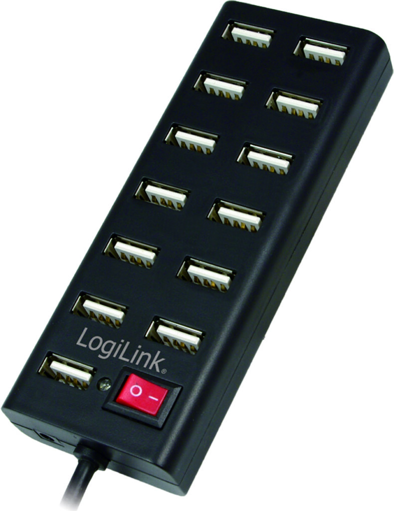 Hub Logilink UA0126, 13 porturi, USB 2.0, Negru