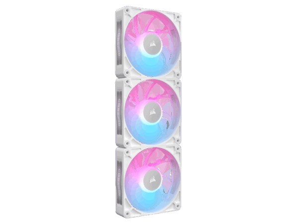 Ventilatoare CORSAIR iCUE LINK RX120 MAX RGB WHITE, triple pack