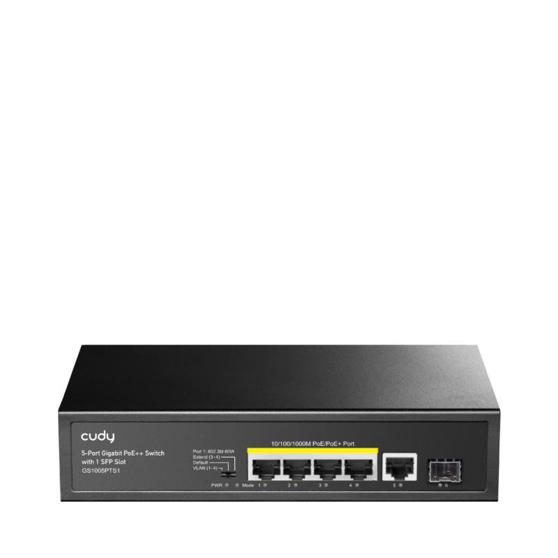Switch Cudy GS1005PTS1, 5-Port Gigabit PoE+ Switch cu 1 slot SFP