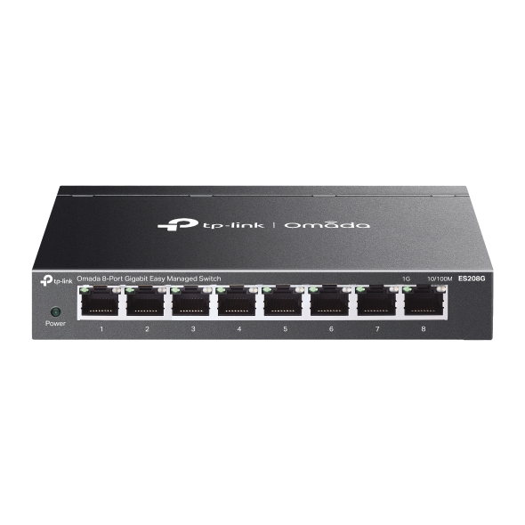 Switch TP-Link ES208G Omada 8-Port Gigabit, 4-Port PoE+, 8xLAN, 10/100/1000 Mbps, 65W