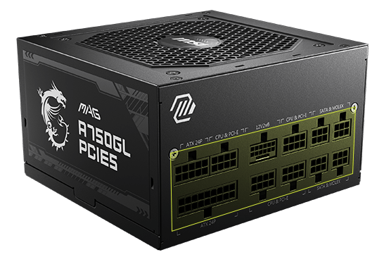 Sursa MSI MAG A750GL PCIE5, 80 Plus Gold, 750W, PCIe 5.0, Full Modulara, Negru 3 Sursa MSI MAG A750GL PCIE5, 80 Plus Gold, 750W, PCIe 5.0, Full Modulara, Negru - imagine 3